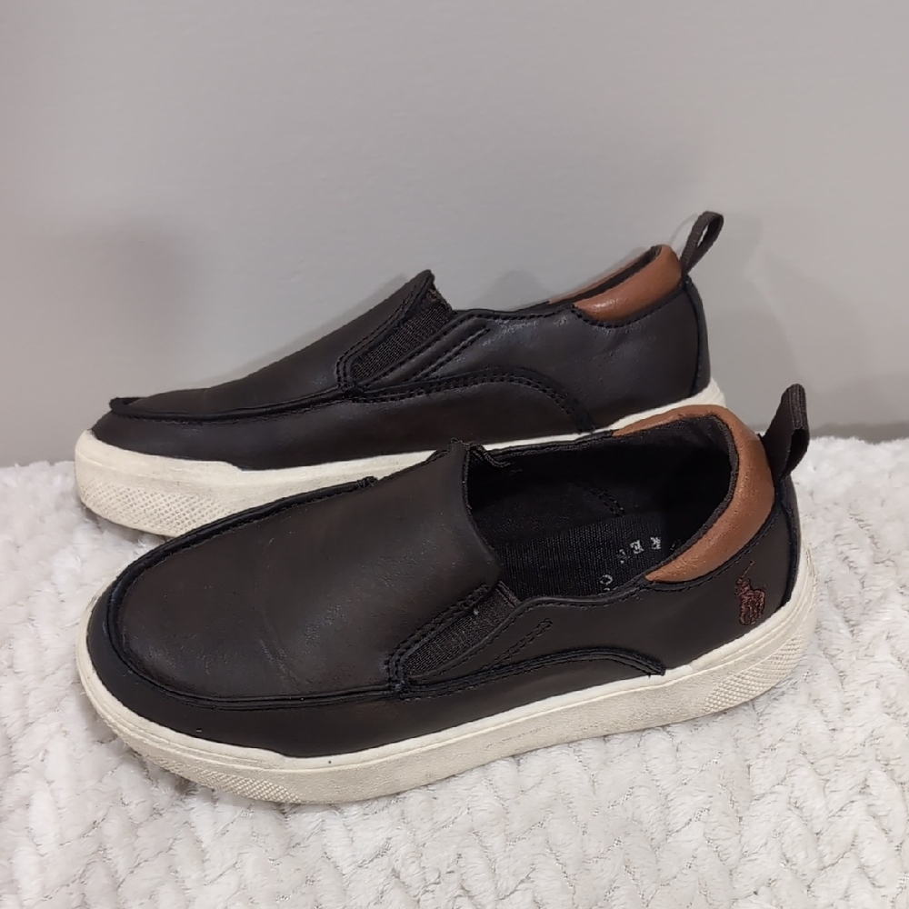 Polo by Ralph Lauren Kids Black and Brown Slip-On Loafers
